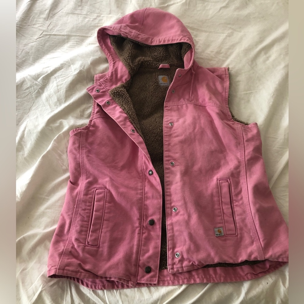 Ladies Carhartt fleece lined hoodie vest